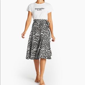 Cheetah print wrap skirt